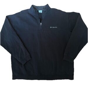 Columbia Sportswear Men's Sz XL Quarter Zip Sweatshirt Pull Over Black AM6998